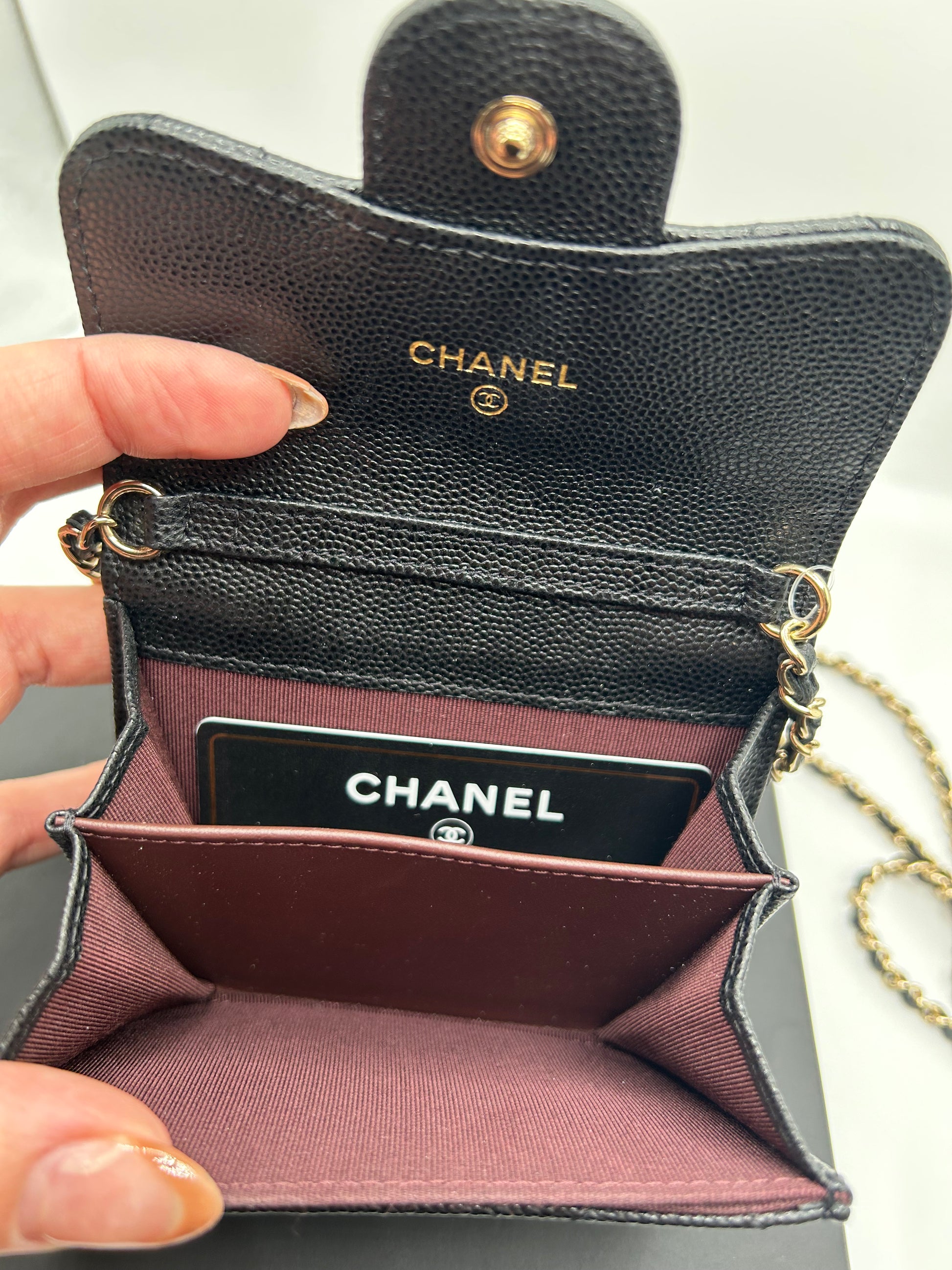 CHANEL, Bags, Chanel 23p Caviar Classic Flap Card Holder
